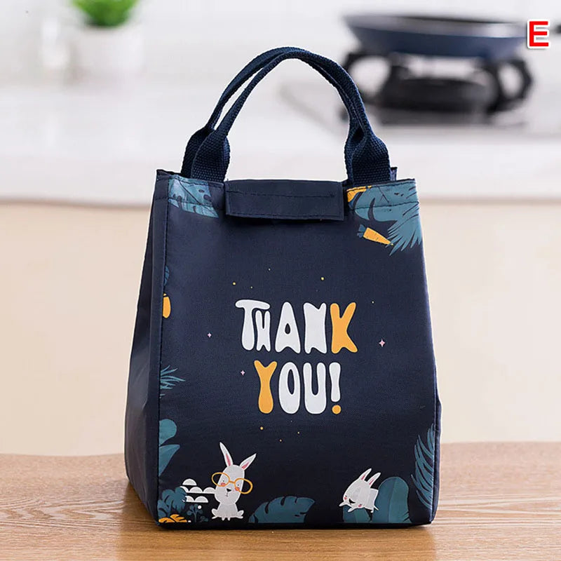 Portable Tote Thermal Lunch Bag Waterpoor Food Storage Handbags Food Tote Cooler Bag For Outdoors Camping Travel Picnic Pouch