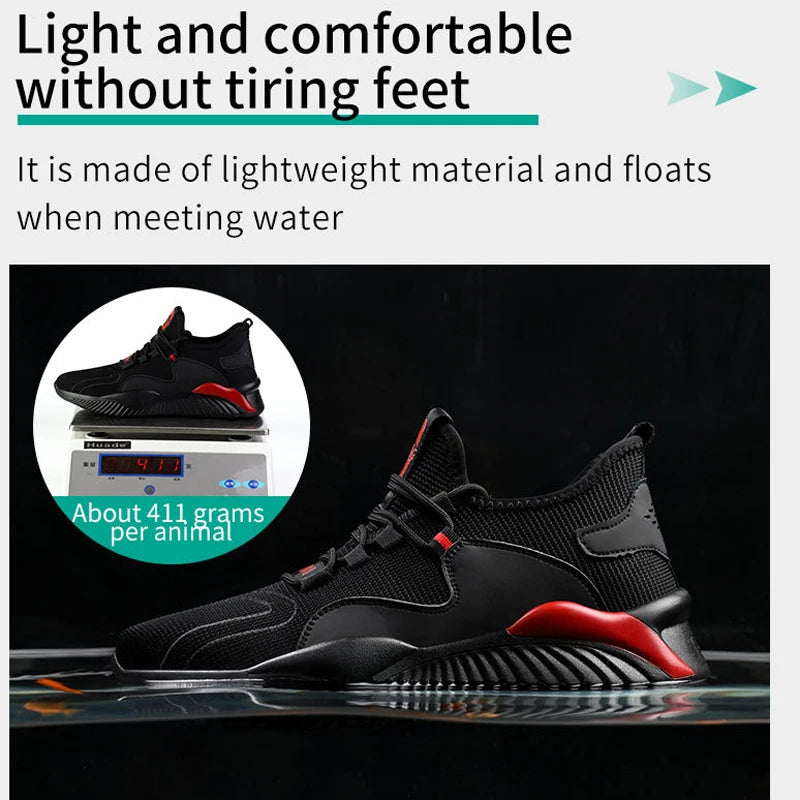 Drop Shipping 2020 Men's Steel Toe Cap Protective Work Shoes Outdoor Anti Smashing Shoes Men Puncture Proof Safety Sneakers