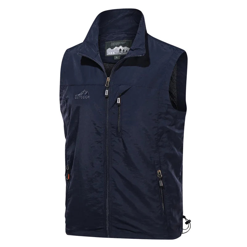 Sleeveless Vest Men Summer Breathable Waistcoat Vest Jacket Men's Outdoor Fishing Hiking Photography Vest Travel Clothing Man