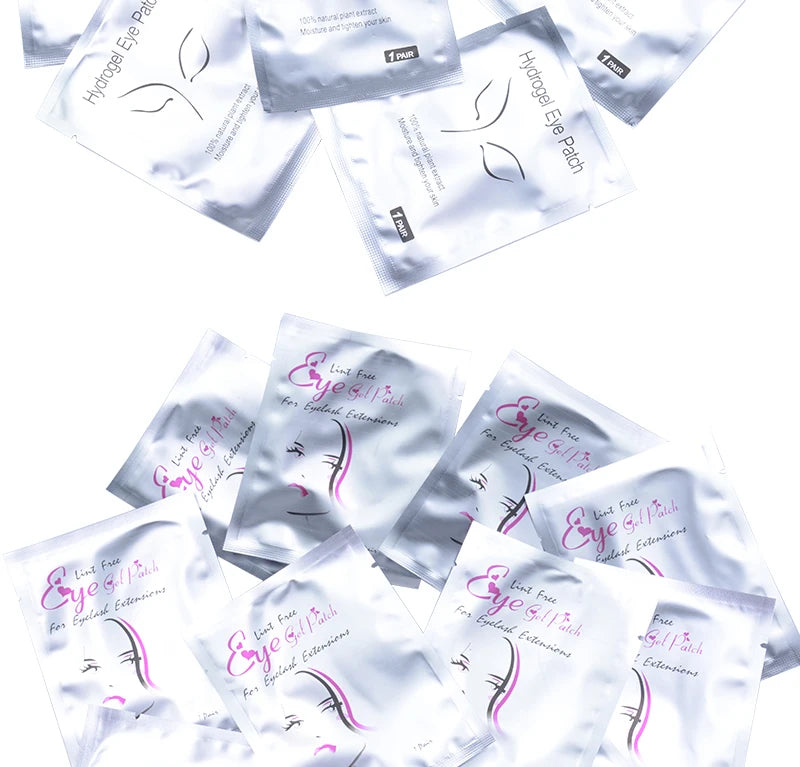 50 Paar Hydrogel-Augenpads Unter-Augen-Pads Wimpernverlängerungsgel-Sticker für Wimpernveredelung Schönheitswerkzeuge