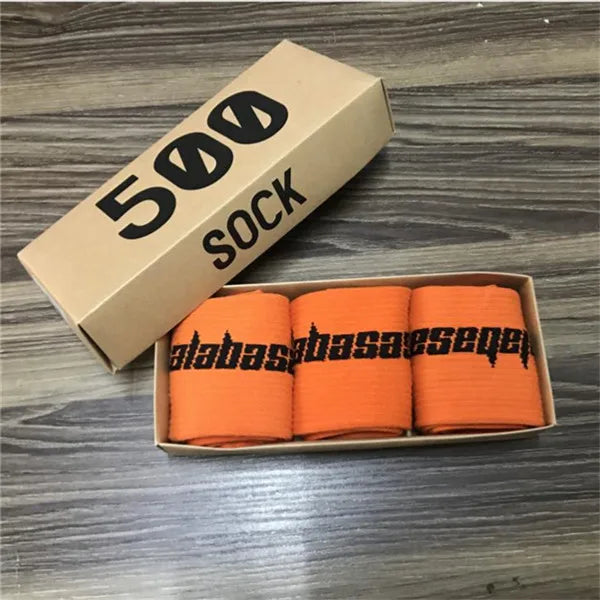 3 Pairs/Box Socks Men Crew Male Street Kanye West Hip Hop Match Basketball Fuzzy Socks Men Women Fashion Socks Gifts for Men