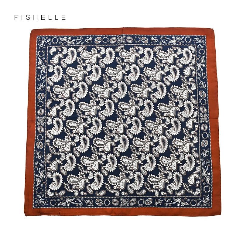 Fashion summer women silk scarves pure silk female warp printed cashew bandana headscarf foulard hijab scarf ladies gift
