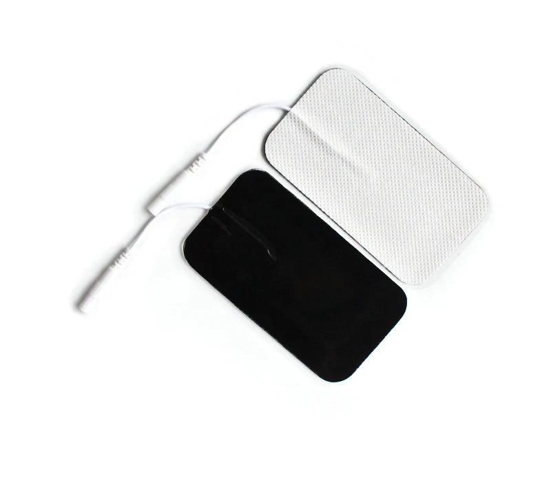 10/20Pcs Electrode Pads 2mm Plug Self Adhesive Replacement for Tens Acupuncture Electrode Pads Square Muscle Stimulator Slimming