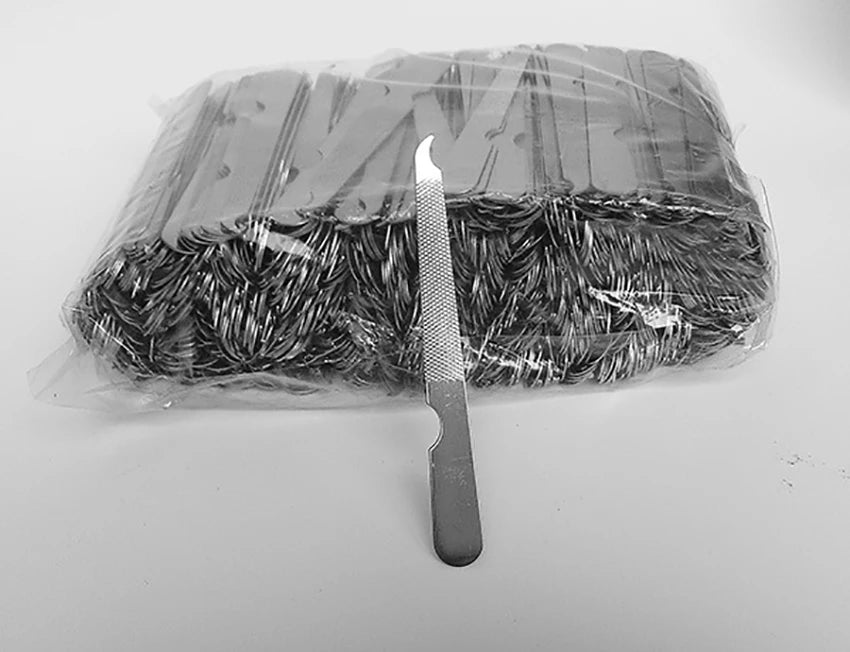 3PCS/Lot Stainless Steel Nail File and Buffer, 92mm Long, All Purpose, for Natural Nails, Fingernail File Manicure Care Tool
