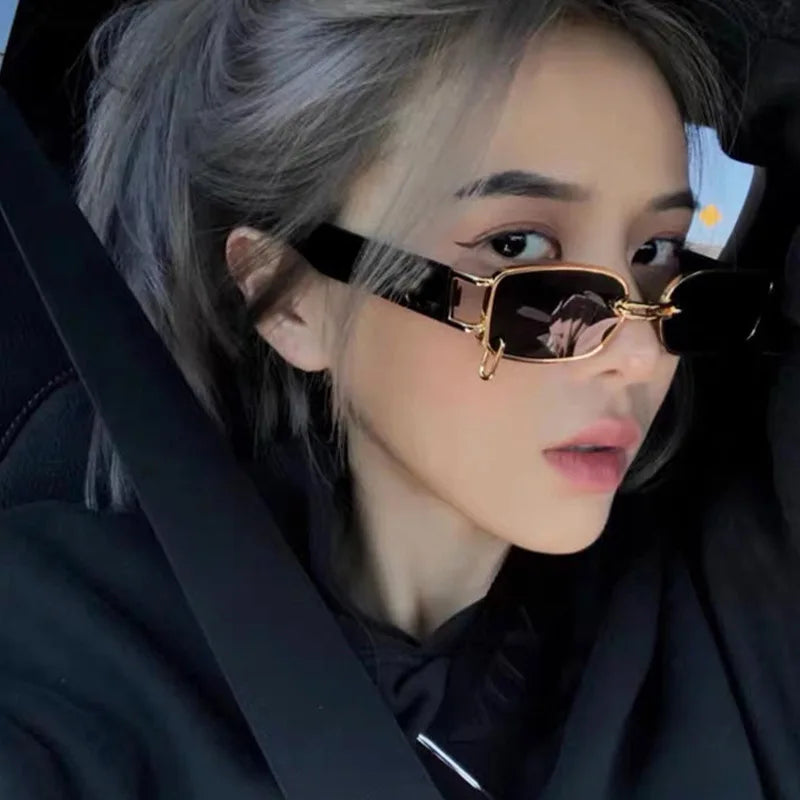 2021 Quadratische Sonnenbrille Damen Luxusmarke Reise Kleine Rechteckige Sonnenbrille Weibliche Mode Retro Lunette De Soleil Femme