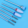 6pcs/pack Diamond Nail Milling Cutter Rotary Burr for Nail Files Cuticle Clean Drill Bits Apparatus for Manicure Art Tools