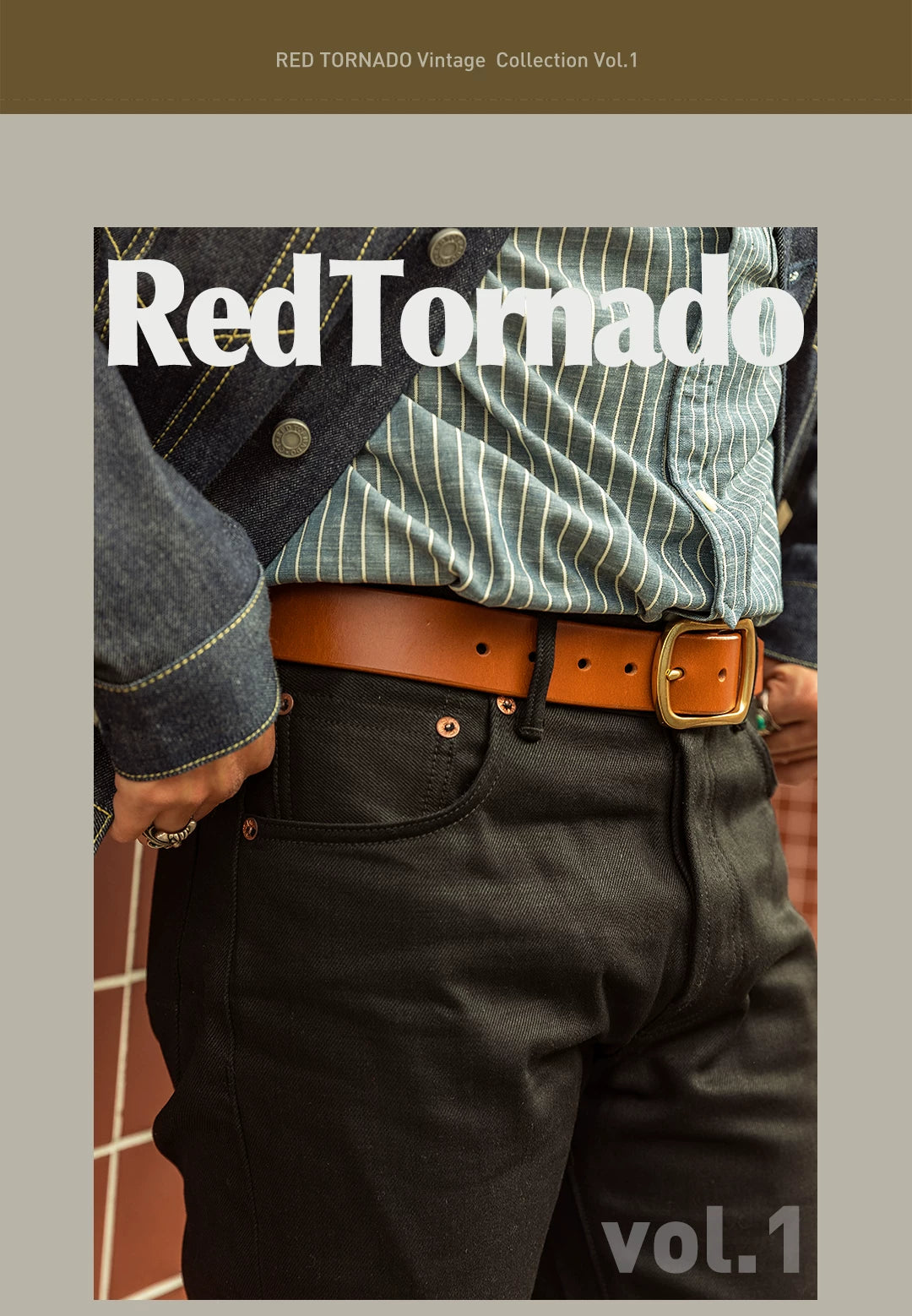 511xx-0006 Red Tornado Indigo Selvage Unwashed Slim Pants Unsanforised Raw Denim Jeans 14.5oz