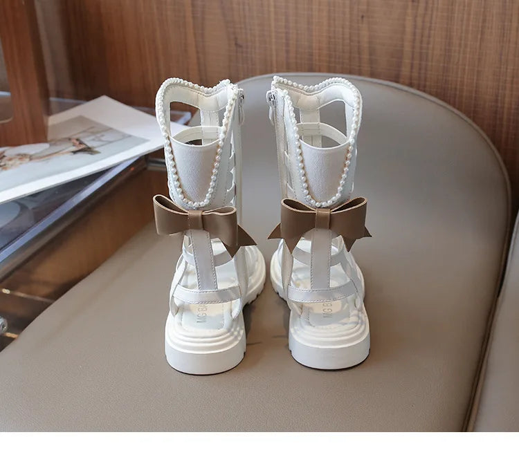 Children Sandals High-top Kids Girls Sandals Baby Sandals High Quality Flat Cut-Outs Beach Sandals