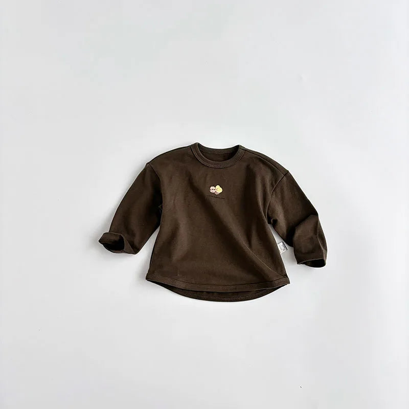 MILANCEL Neue Frühling Kinder Dünne Stil T-shirt 1-5T Kinder Cartoon Tier Unterhemden Mädchen Oberteile