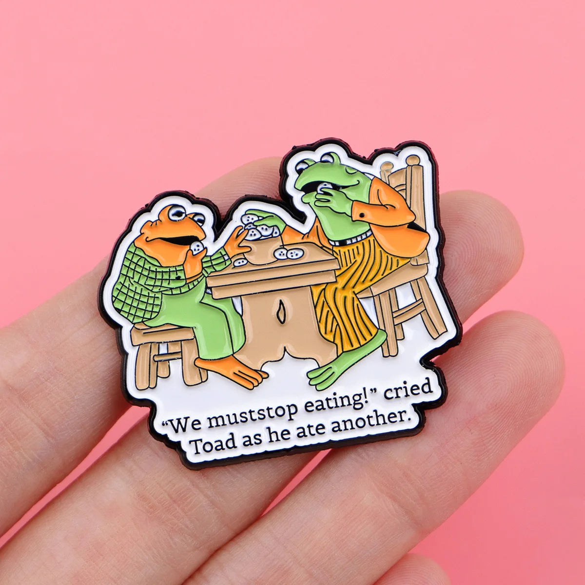 Lustige Frosch-Cartoon-Emaille-Pin-Spruchbrosche, Anstecknadeln, Abzeichen auf Rucksack, Kleidung, Accessoires, lustiger Schmuck, Freunde Geschenk