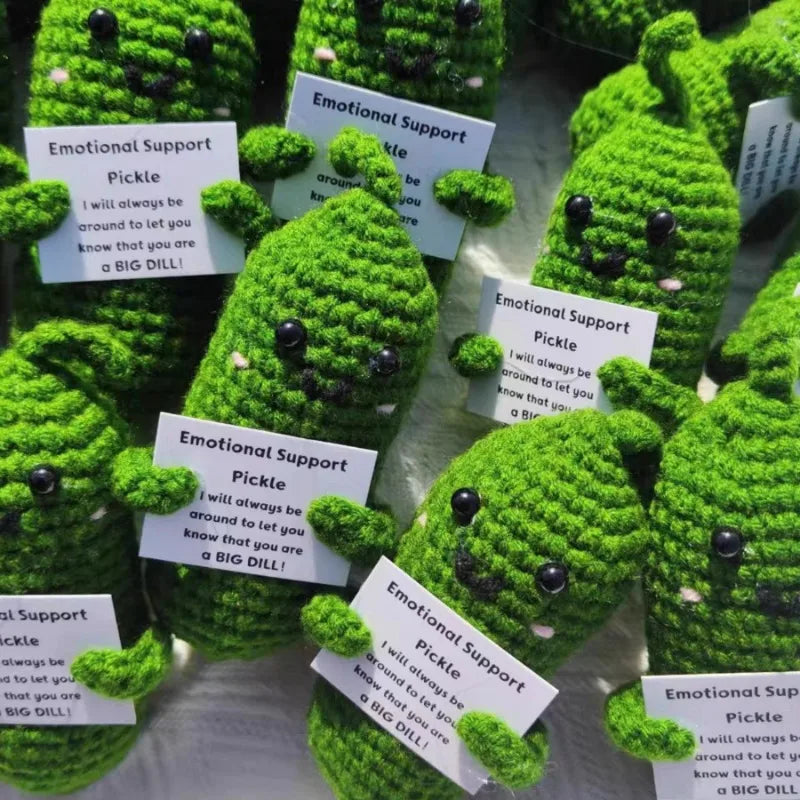 Inspirational Potato Cucumber Keychain Soft Hand Woven Knitting Keyring Bags in-car Pendant Decorations Accessories Gifts Widget