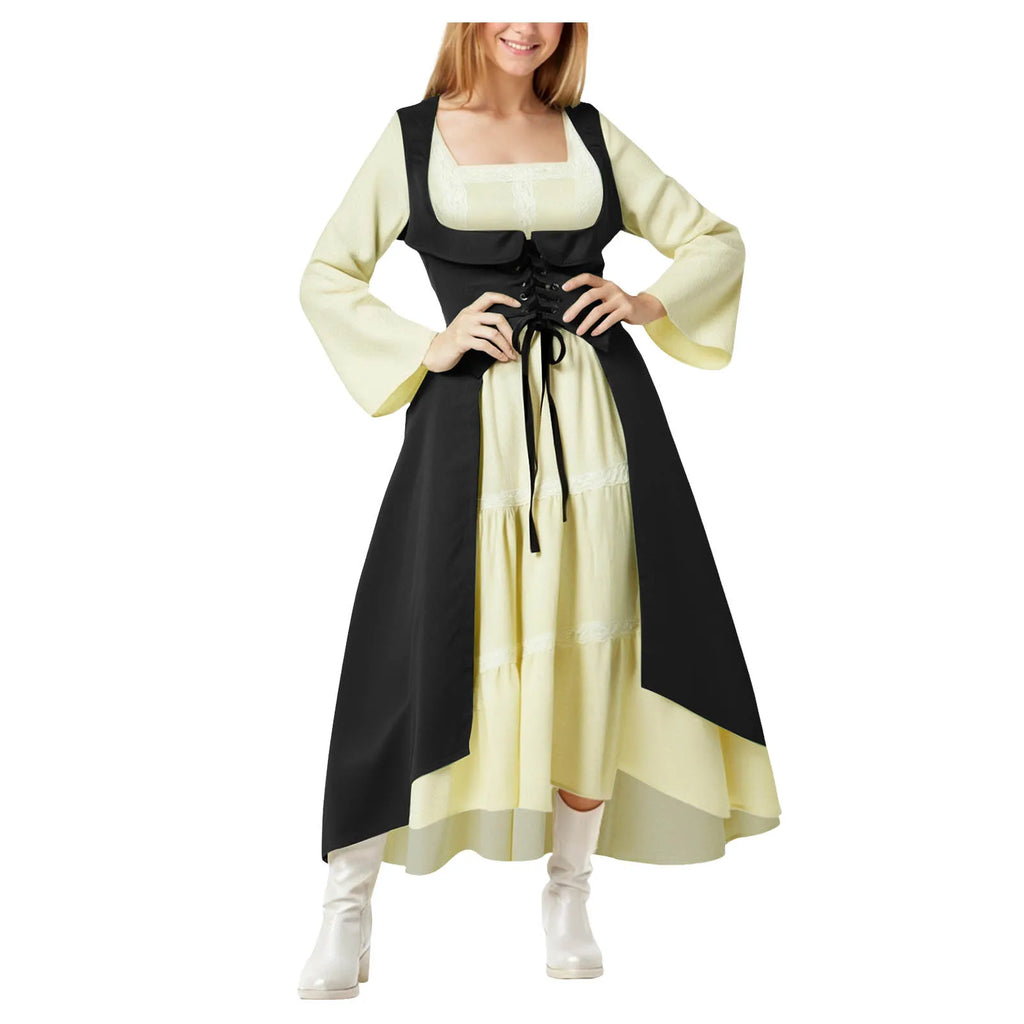 Halloween Plus Size Open Shoulder Elegant Party Dresses For Teens 2024 Lace Half Sleeve Gothic Dress Clothing Female