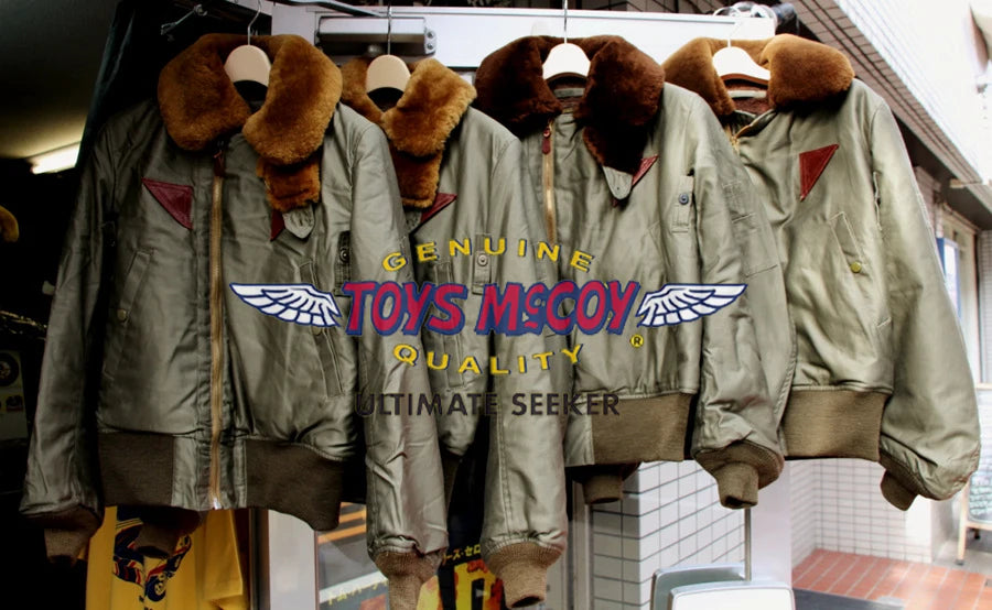 TOYS McCOY1945 real wool collar B15A thickened flight jacket