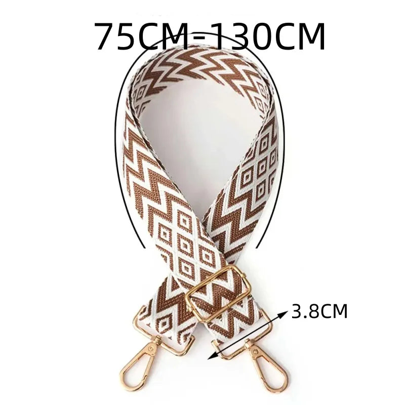 Nylon Shoulder Bag Strap Adjustable Women Crossbody Strap Soft Accessories Replacement Strap Wide Purse Strap Chain Bag Strap