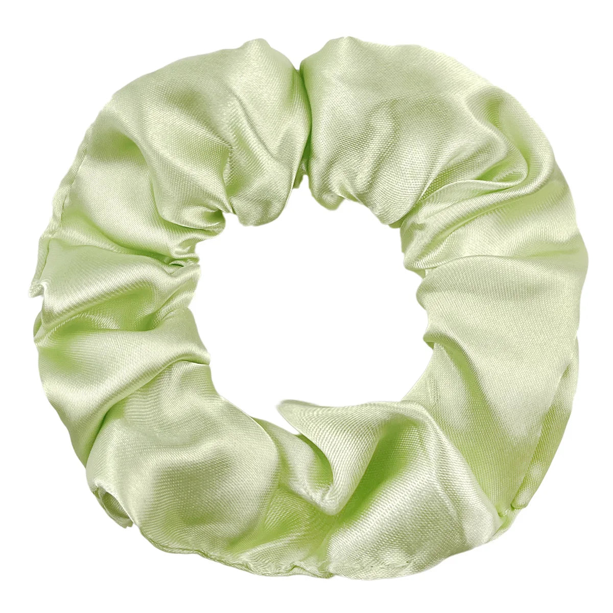 10pcs Green Satin Scrunchies Headband Elastic Rubber Hair Band Women Girls Ponytail Holder Hair Ties Accessories Satin Hair Rope