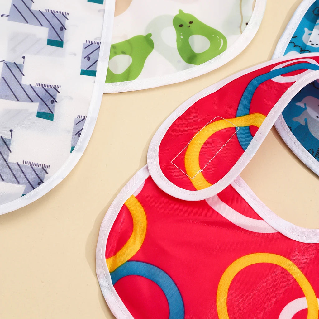 Baby Bibs Waterproof Kids Lunch Feeding Burp Cloth Boys Girls Cartoon Saliva Towel Newborn Printing Bibs Apron
