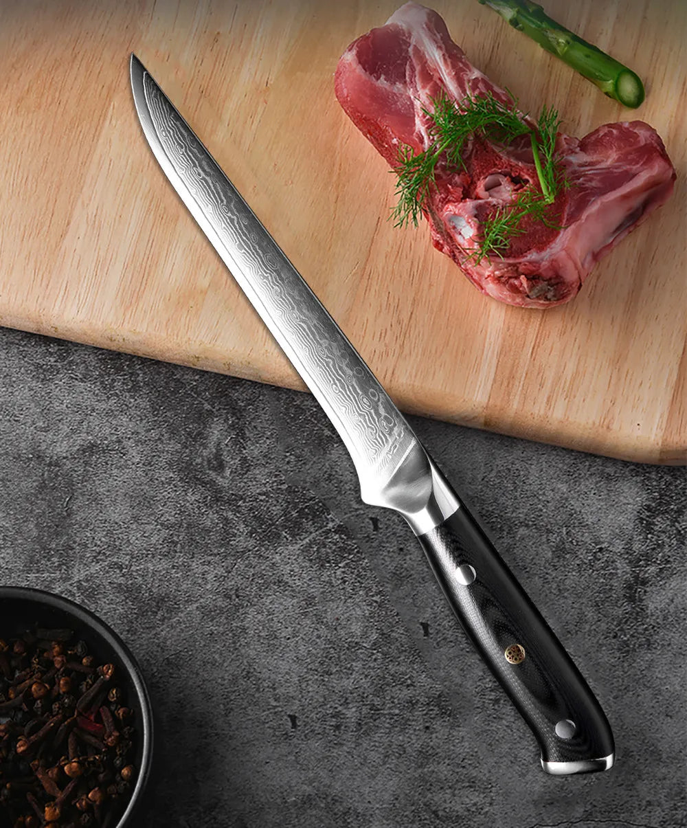 XITUO Professional Damascus steel kitchen knife 67-layer high carbon stainless steel ultra-sharp multi-functional cooking knife