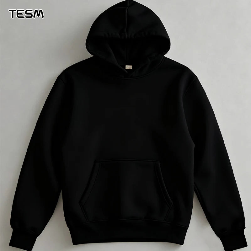 TESM Yellow Hoodie Family Matching Outfits Couple Casual Street Wear Loose Long Sleeve Sweatshirt Parent Child Holiday Party Top