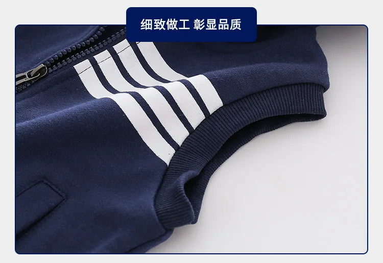 Striped Boys Waistcoat Toddler Sleeveless Hoodies Kids Vest Jacket Children's Clothes