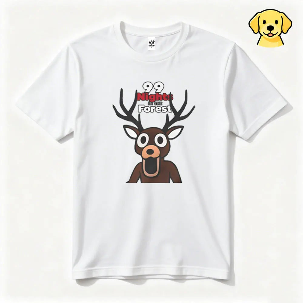 Kids 99 Night in The Forest Missing Game Graphic Tshirt Christmas Gamers Cotton Short Sleeve O-neck Gift for Holidays Boys Girls