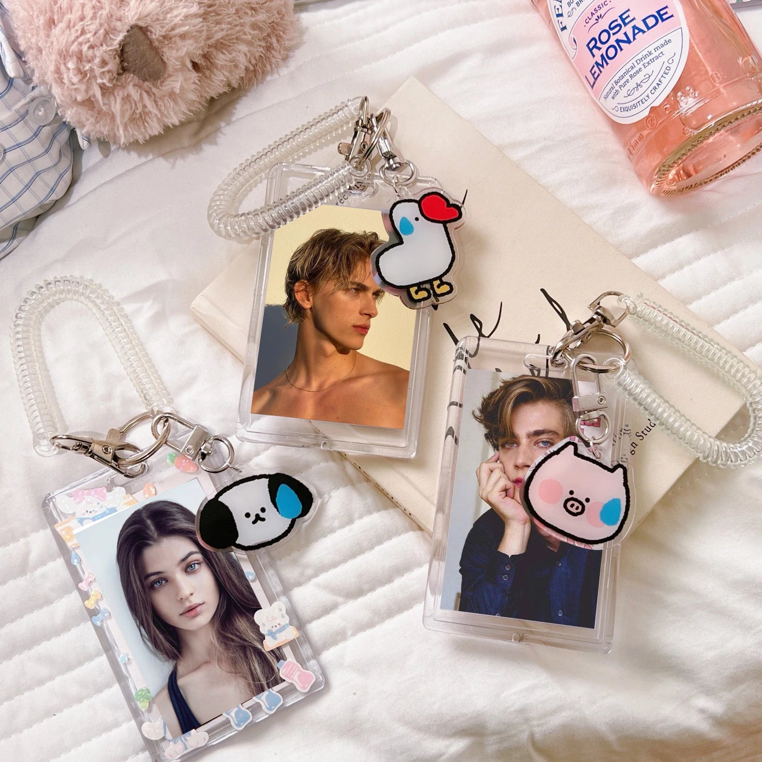 1 Pcs Cute Japanese And Korean Internet Celebrity Teddy Bear Card Holder Student Portable ID Bank Card Protection Case