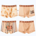 4PCS Summer Kid Mesh Breathable Panties for Boy Soft Comfort Antibacterial Knickers 3+y Young Child Cute Cartoon Print Underwear