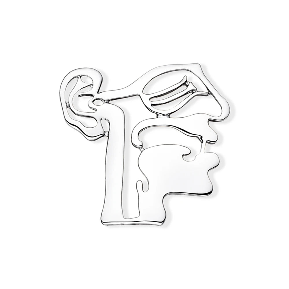 Catuni Facial Anatomy Medicine Pin Brooch Metal Hollow Medical Lapel Backpack Badge Jewelry for Doctor Nurse Medico Anatomist