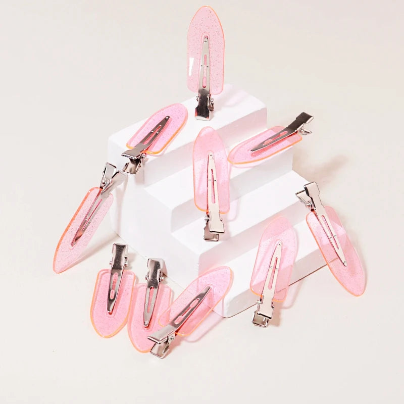 10pcs seamless fashion girl transparent hair clips, makeup facial accessory clips styling hair clips Special for real hair wigs