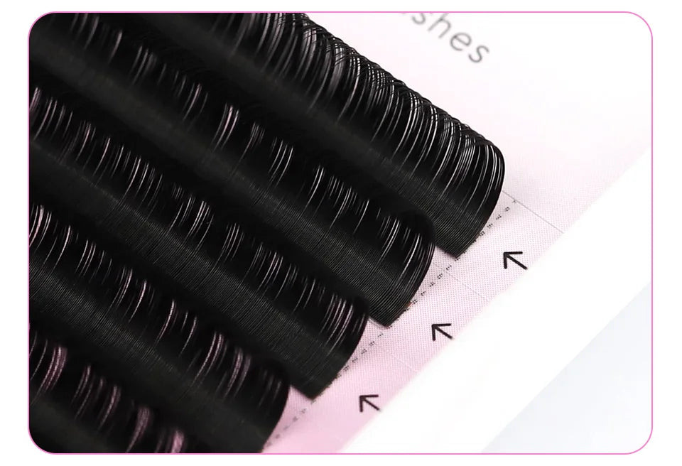 Lashrujade Eyelashes Extension Matte Black Soft Natura Mink Faux Individual Russian Volume Lash Regular Classic Lashes Extension