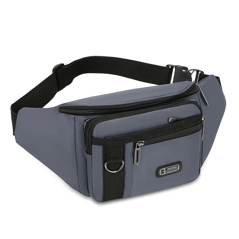 Unisex Multifunctional Waist Packs Large Capacity Waterproof Nylon Business Pack Trendy Crossbody Chest Bag for Travel Work