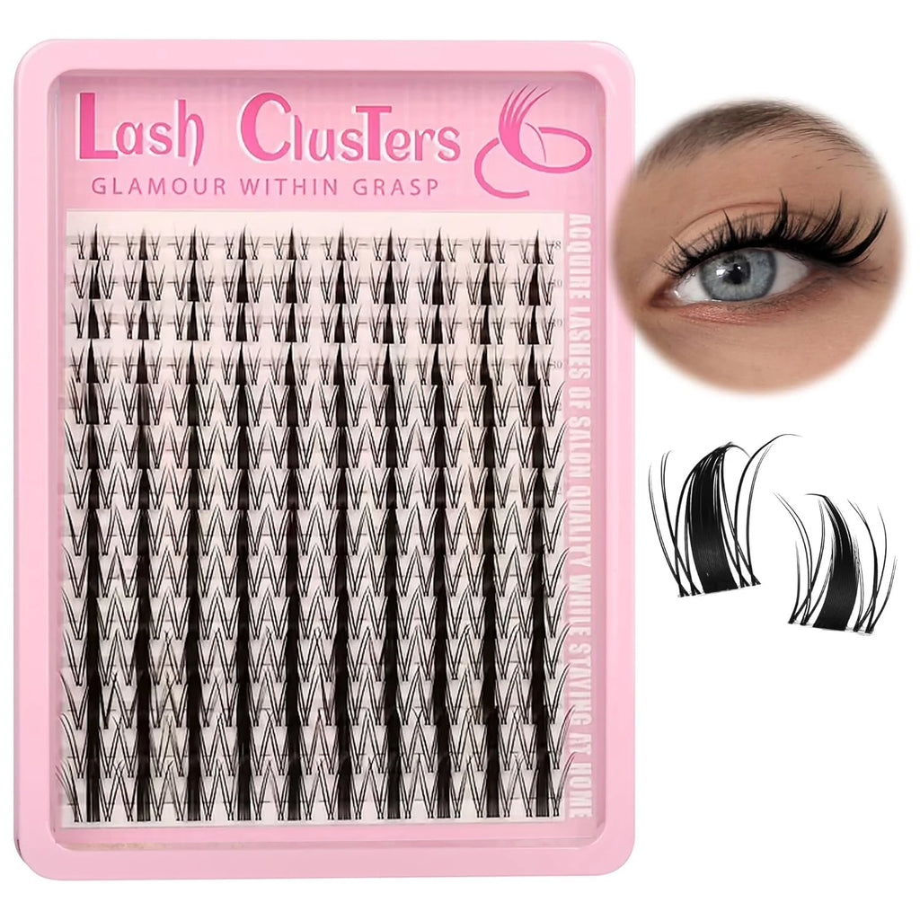 100-Strand Anime Lashes, Single Strand DIY, Korean Style, Fine Black, Natural, Dynamic, Curled, 10-13mm, Reusable For Beginners
