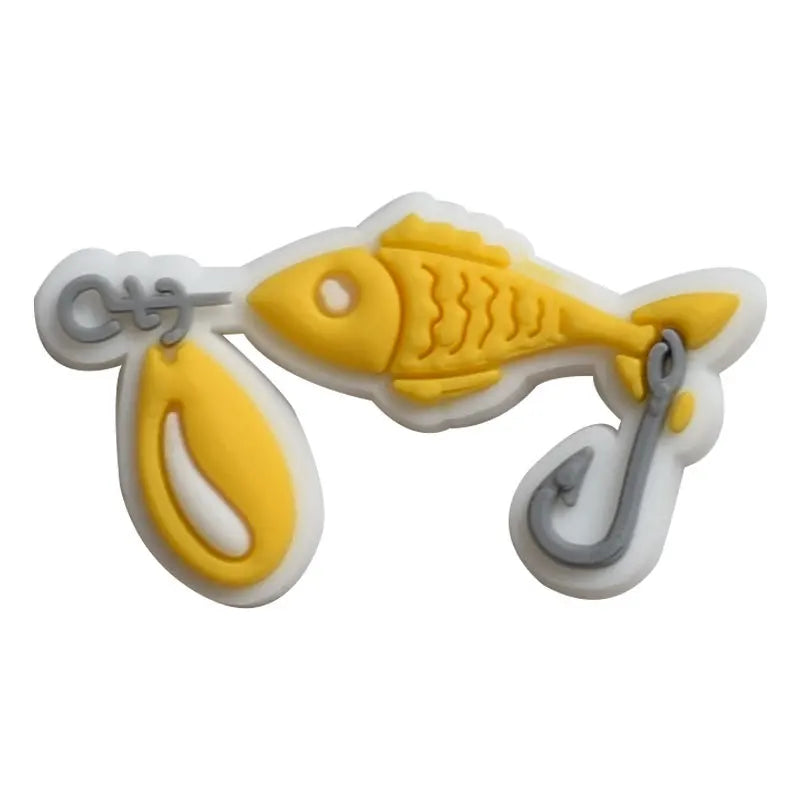 Go fishing Serie PVC Schuh-Charms Hausschuhe Schnallenkombination Passend für Armbänder Zubehör Dekoration Bänder Geschenk Unisex Party