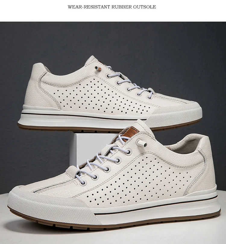 Elevator Shoes for Men Height Increasing Sneakers 6cm Inches Taller Leather Casual Shoes with Height Increase Shoes