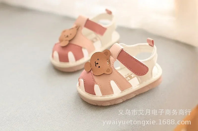 Summer Boy Girl Baby Sandals Kid Barking Shoes Children Sound Will Ring Soft Bottom Walking Shoes Kids Whistling Toddler Sandals