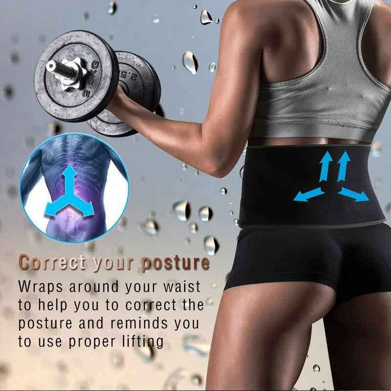 Tcare Taillentrimmergürtel Neopren Bauchweggürtel Rückenstütze Gewichtsverlust Schweißverstärker Verstellbarer Gürtel Schlankheits-Body Shaper