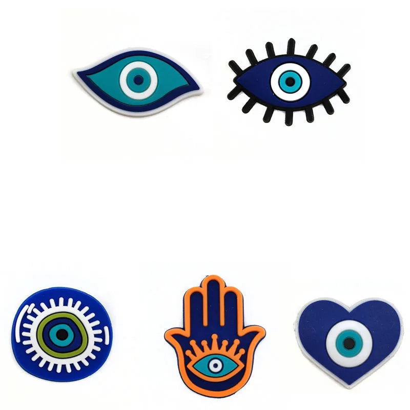 Eyeball Shoe Charms for Crocs Accessories Men Women Colorful Evil Hand Fashion Garden Sandals Buckle Decorations Pins Kids Shoes