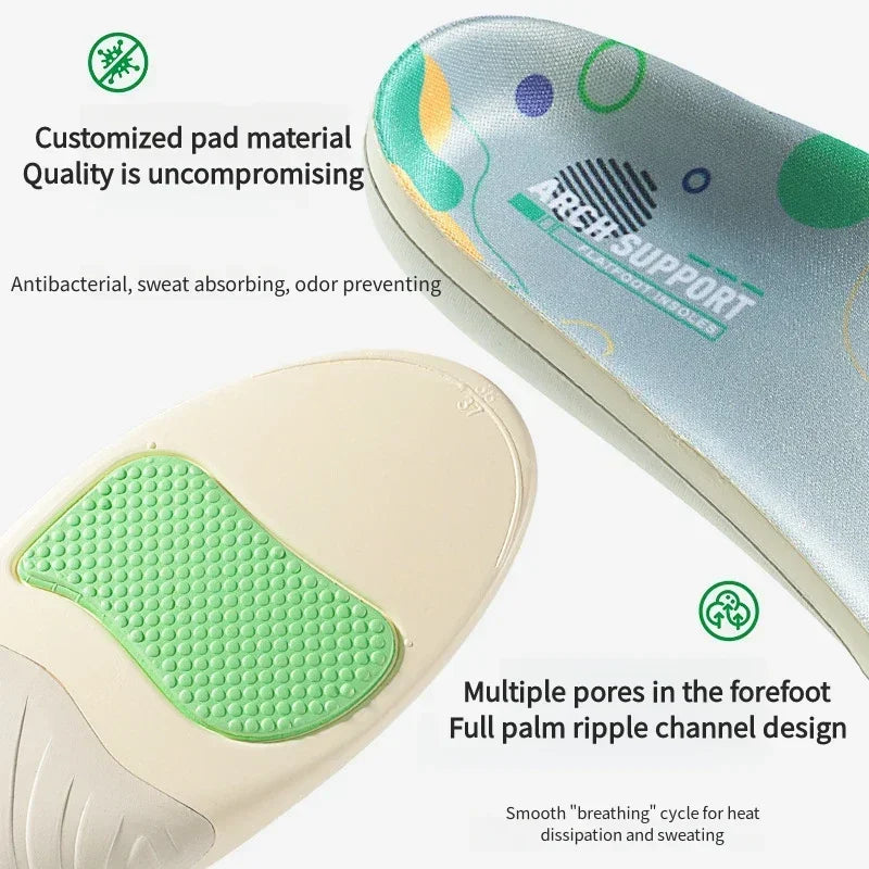 Orthopedic Arch Support Insoles for Plantar Fasciitis Flat Feet  Shock Absorption Shoe Inserts for Sport Shoes  Pain Relief Pads