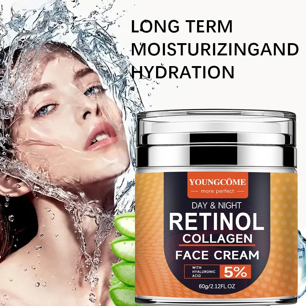 Face Moisturizer Retinol Cream - Men And Women Aging Resisting Facial Cream -Face Cream With Retinol, Collagen & Hyaluronic Acid