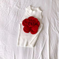 2024 New Summer Knitted T Shirt for Women Big Flowers Vintage Sexy Ropa De Mujer y2k Fashion Short Tank Tops camisetas tees