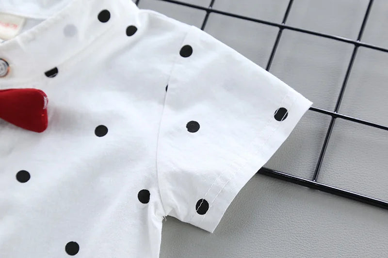 New Summer Baby Boys Clothes Suit Children Short Sleeve Shirt Overalls 2Pcs/sets Toddler Clothing Infant Costume Kids Tracksuits