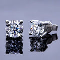 Lnngy 0.3-2CT Moissanite Stud Earrings For Women Girl 925 Certified Silver Earring Exquisite Wedding Jewelry Piercing Pendientes