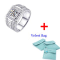 1ct Moissanite Men's Ring 925 Silver Beautiful Firecolour Diamond Substitute luxury wedding rings for Couples 2023