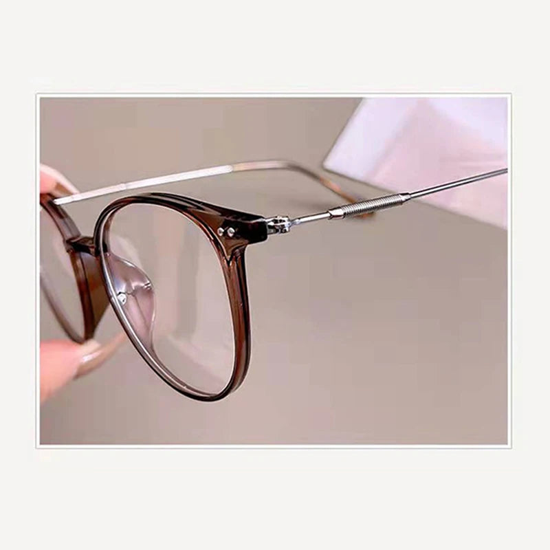 Fashion Anti-Blu Glasses for Women Men Retro Round Eyeglasses Frame Eyewear Anti-Radiation Glasses Universal Computer Eyewear