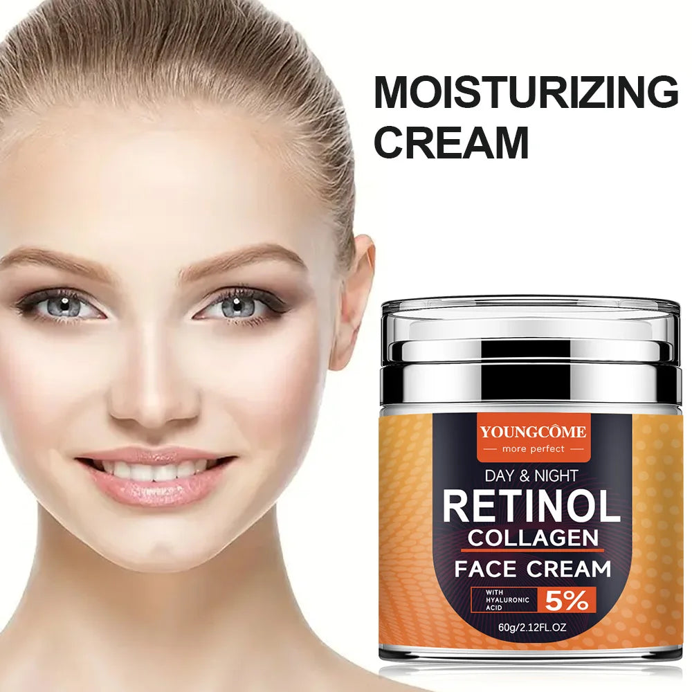 Face Moisturizer Retinol Cream - Men And Women Aging Resisting Facial Cream -Face Cream With Retinol, Collagen & Hyaluronic Acid
