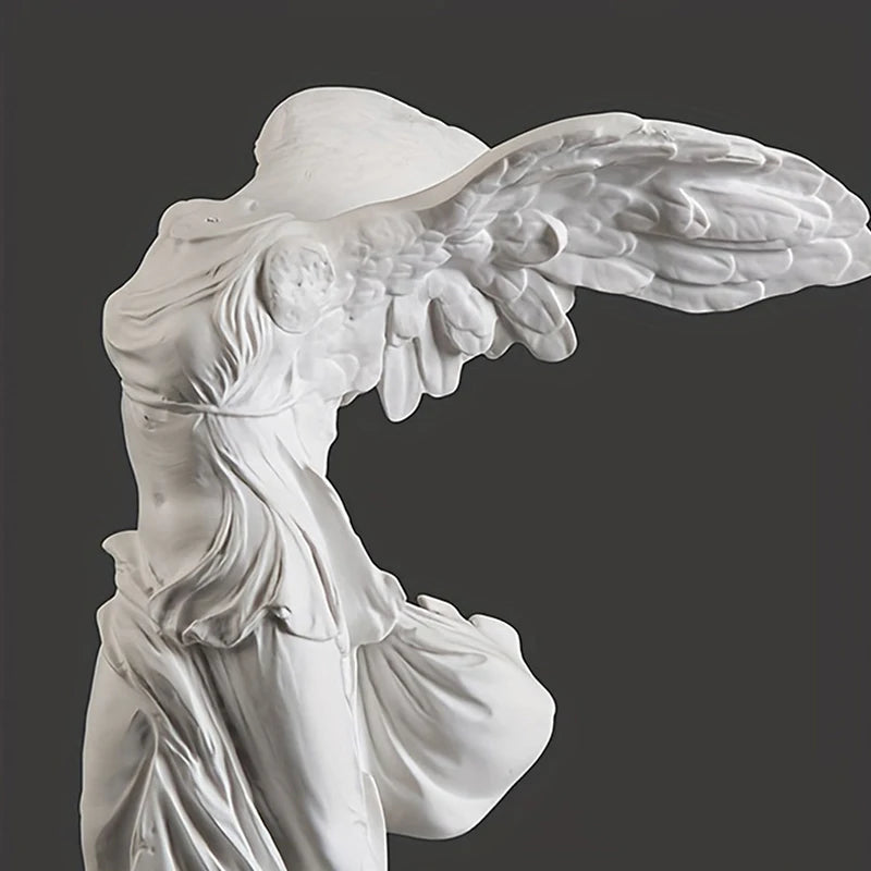 1pcs Resin Greek Goddess Of Victory Character Statue Angel Wing Art Figurine Decoration Home Office Decor Sculpture Ornament