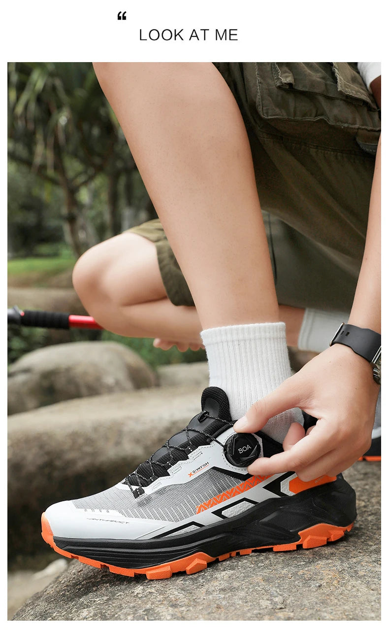 Zapatillas de senderismo elegantes para hombre, zapatillas de trekking resistentes con forro cálido de felpa para invierno, calzado masculino