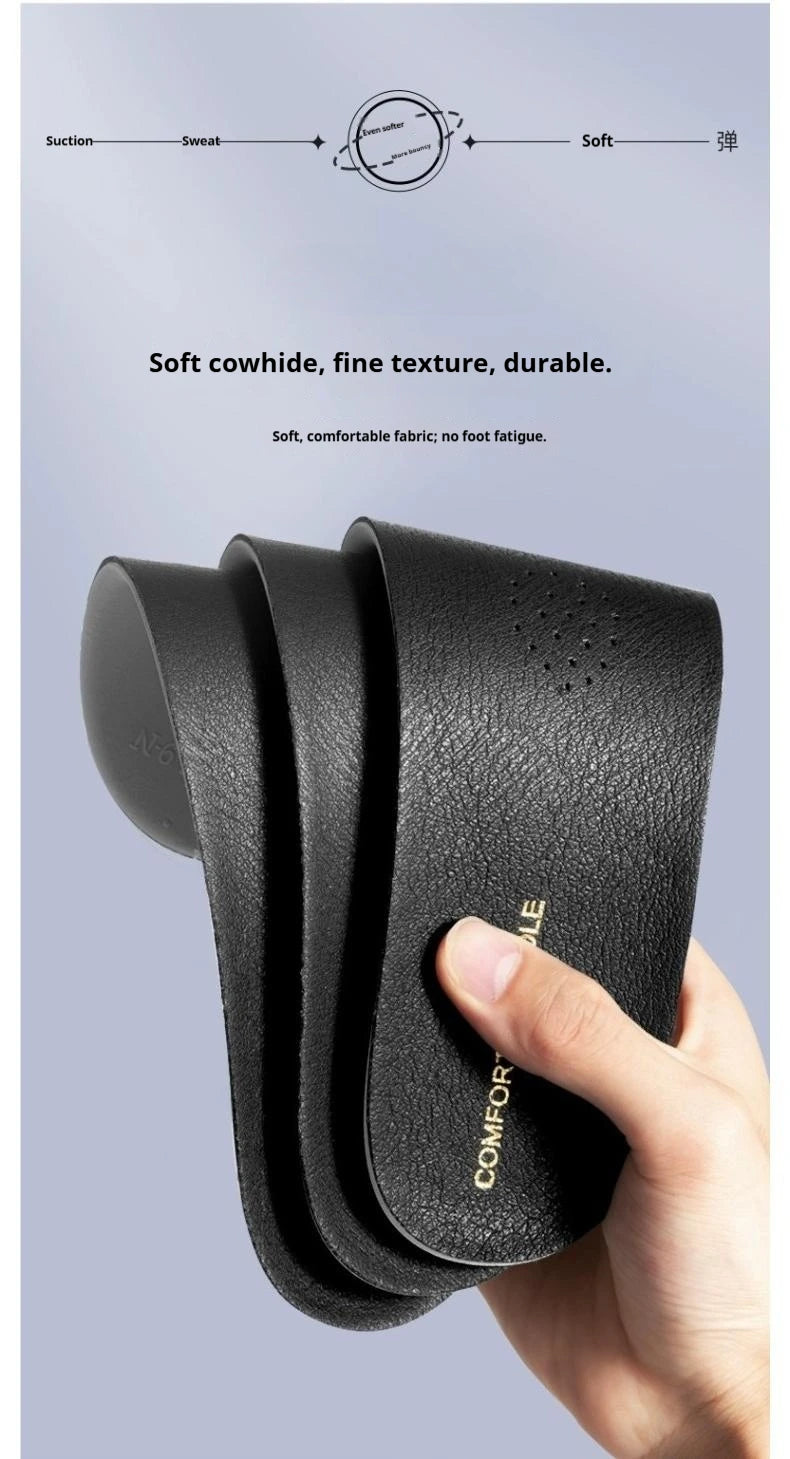 Leather latex insole men's shock-absorbing sports insoles breathable and comfortable anti-odor Shoe Pads 1Pair/2Pair