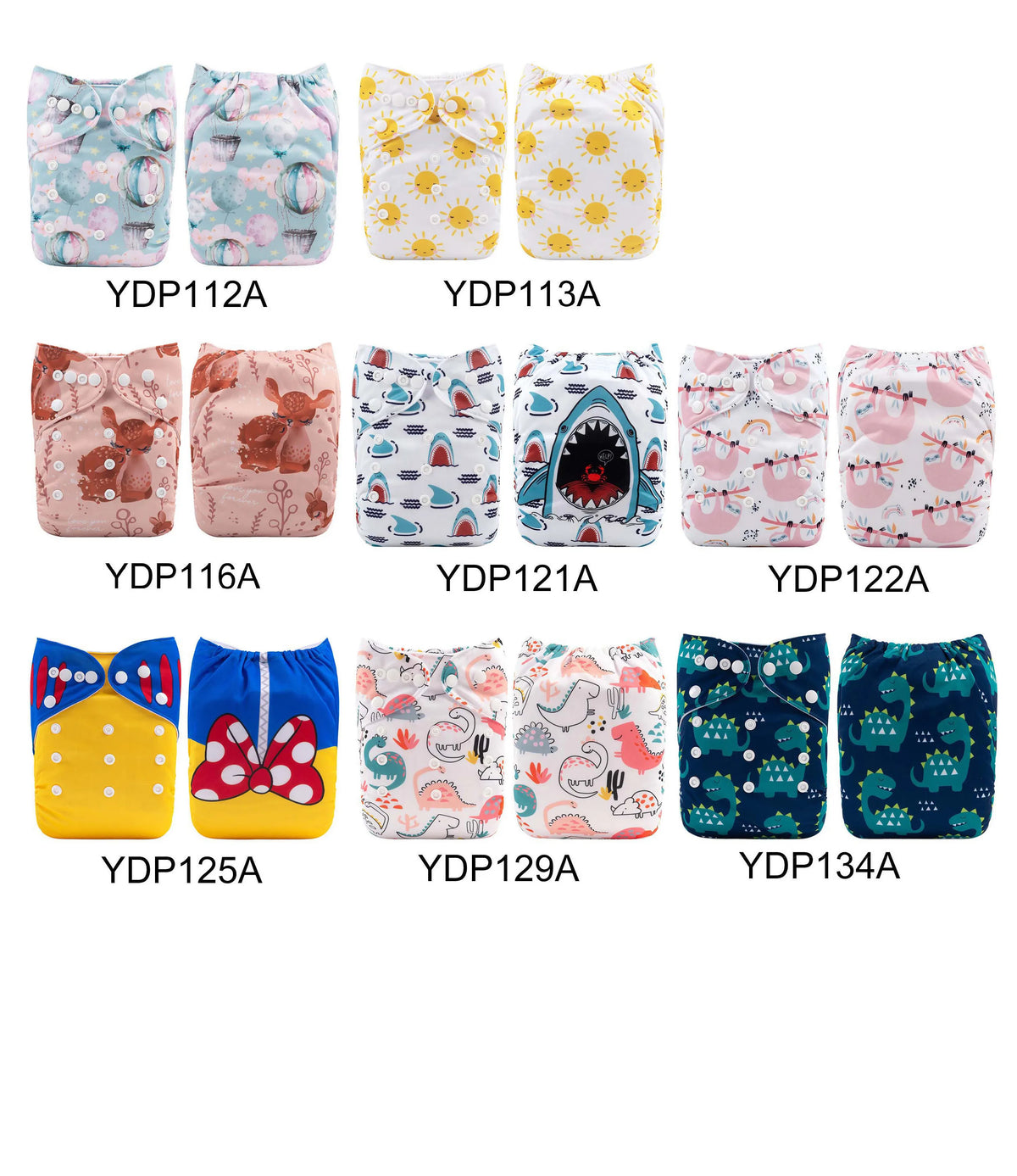 U Pick ALVABABY Waschbare Stoffwindel Ökologische Taschenwindel Windel Passend für 0-2 Jahre 3-15kg Baby mit 1 Stk. Einlage