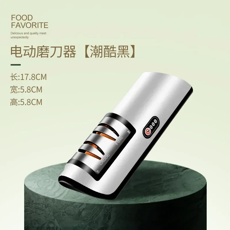 USB Electric Knife Sharpener Automatic Adjustable Rechargable Kitchen Knives Scissor Home Fast Sharpening Kitchen Tools Grinder