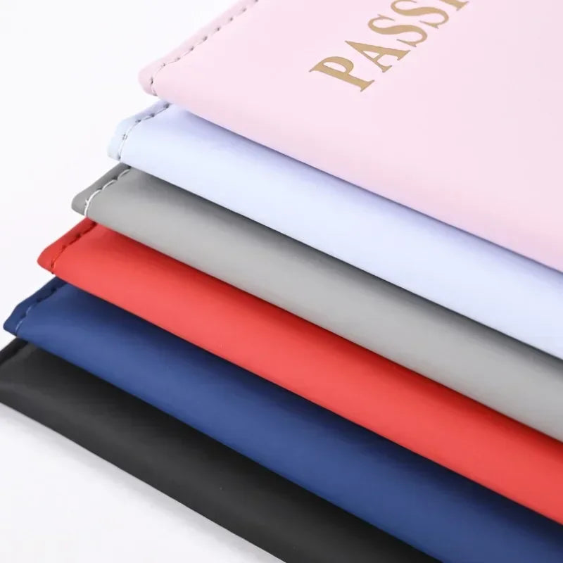 Fashion Passport Holder with Letter Print for Women Men Passport Protective Cover Travel Wallet Ticket Holder ID Card Clip Bags
